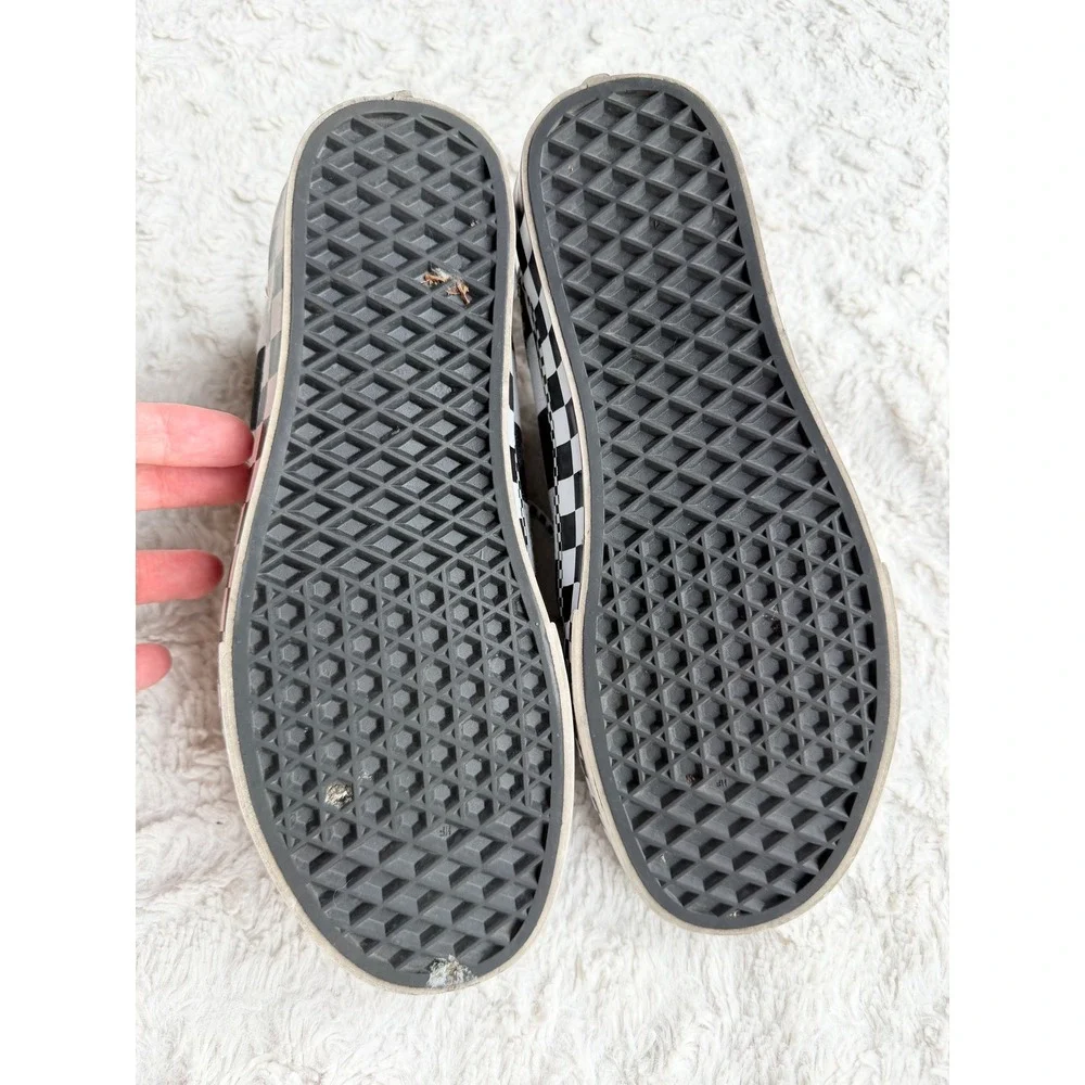 Vans Old Skool All Over Checkerboard Platform Sneakers Black True White 8 - Picture 8 of 11